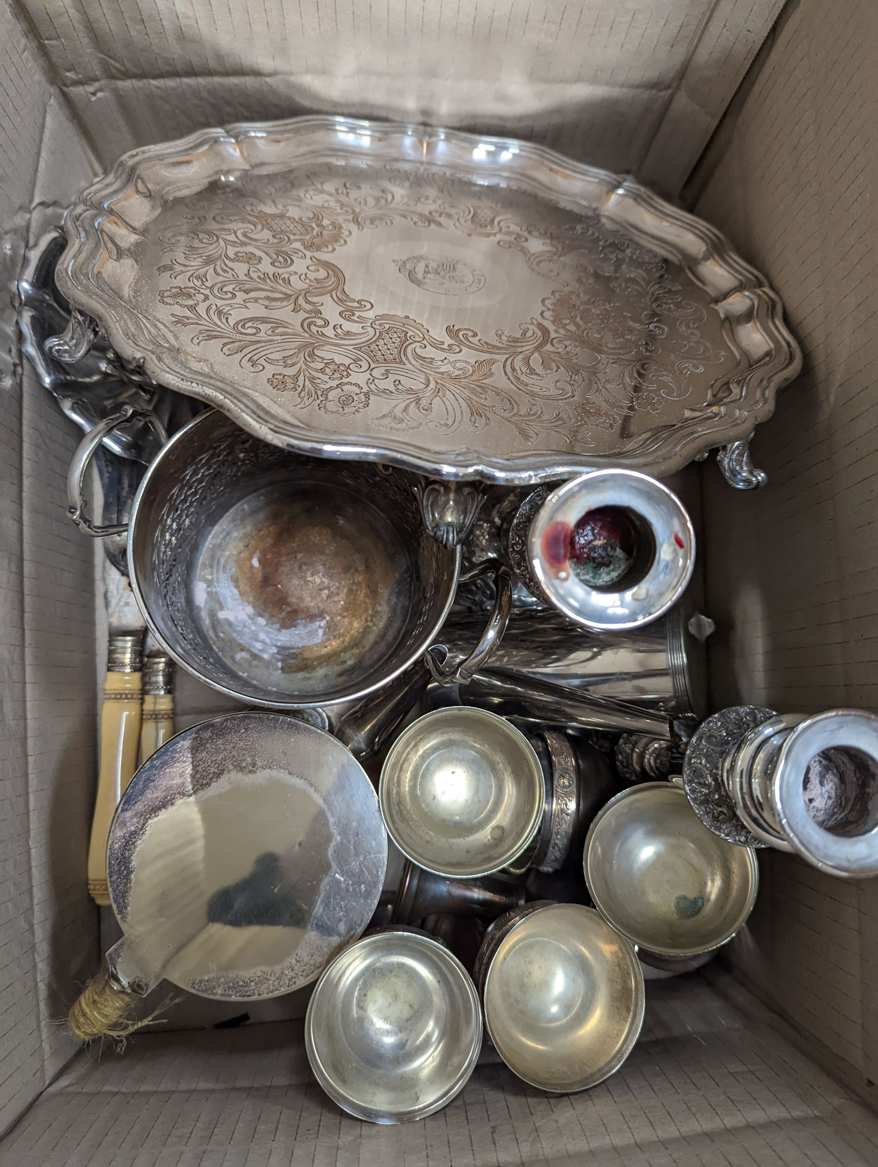 A collection of 19th century and later silver plated ware